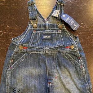 New Osh Kosh denim jumper dress size 6mths